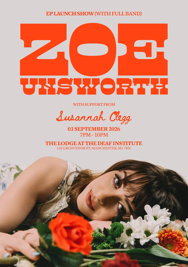 Zoe Unsworth will be performing in Manchester