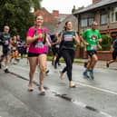 Happy smiles from runners