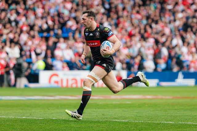 Jake Wardle in action for Wigan Warriors