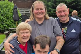 Jenny (middle) with her friends and family at the event