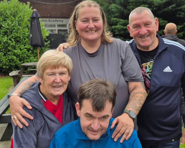 Jenny (middle) with her friends and family at the event