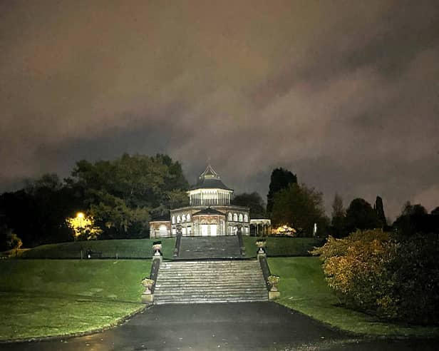 The pavilion at Mesnes Park