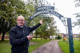 Coun Neil Furey at Stanley Coronation Park in Skelmersdale 