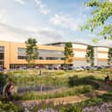 CGI of the proposed Haydock Point scheme, viewed from the A580