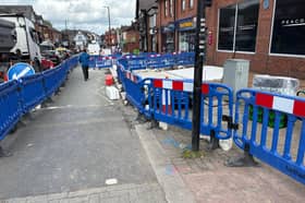 Work started in February in Ashton town centre