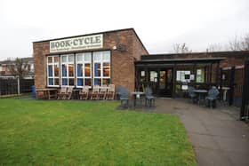 Book-Cycle Beech Hill at the former library building on Buckley Street West