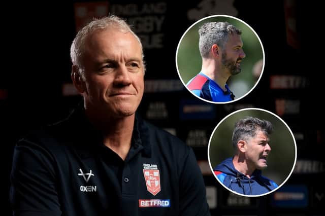 Sean O'Loughlin and Paul Wellens are assisting England boss Brian McDermott at the Rugby League World Cup