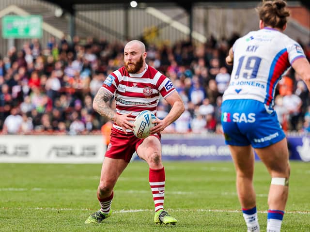 Jake Bibby in action for Wigan Warriors in 2022