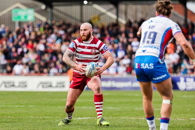Jake Bibby in action for Wigan Warriors in 2022