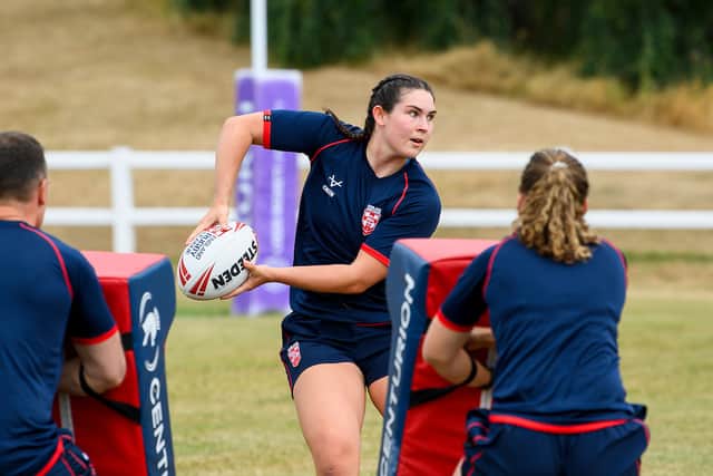 Wigan Warriors and England forward Meg Williams is enjoying her first Rugby League World Cup campaign