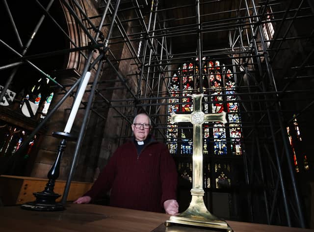 The Reverend Andrew Holliday at St Wilfrid's Church, Standish