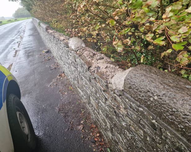 The wall from which Craig Barker stole coping stones