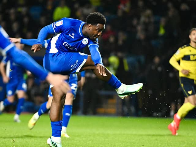 Christian Saydee fires home Wigan's equaliser