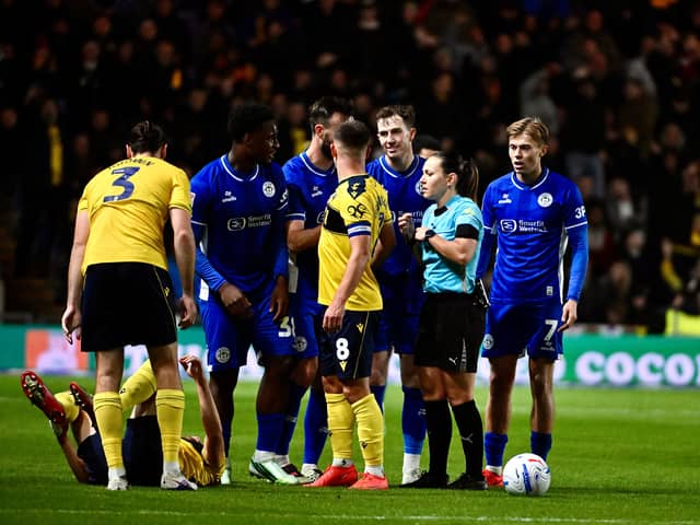 Fraser Murray was shown a straight red card at Oxford in midweek