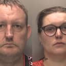 Jay Shaw and Katie Vernon's custody pictures. They are now both behind bars for child sexual offences
