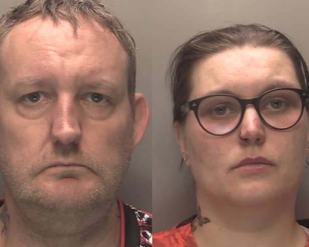 Jay Shaw and Katie Vernon's custody pictures. They are now both behind bars for child sexual offences