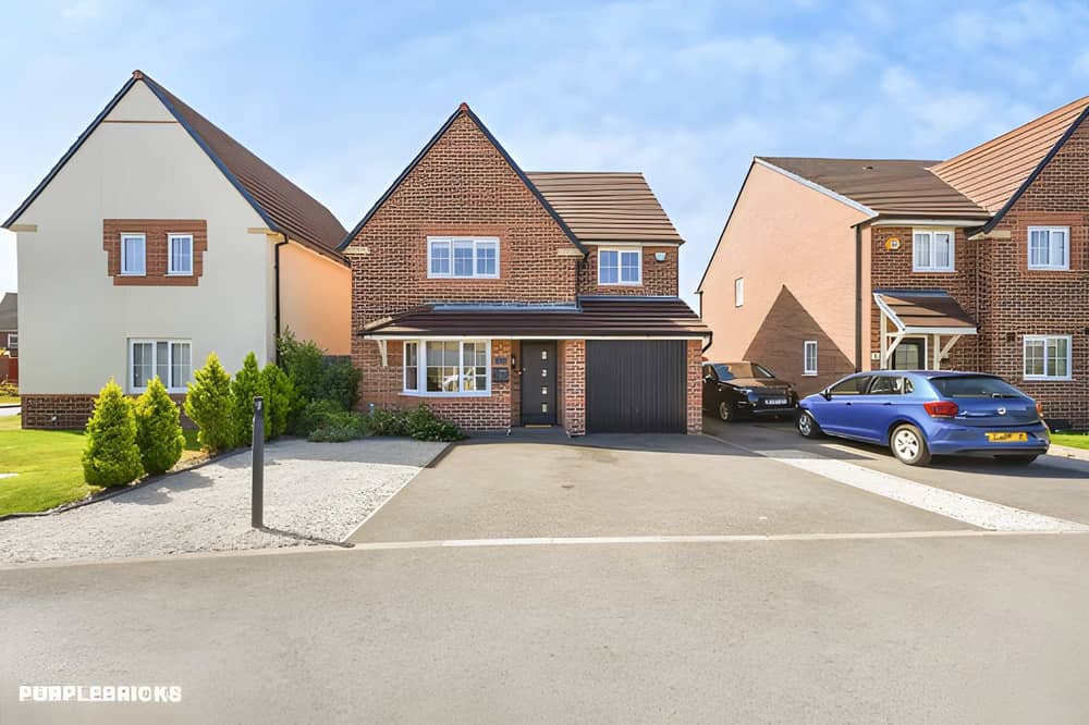 The detached home on Chapman Close has a driveway leading to the garage, providing off-road parking and useful additional storage.