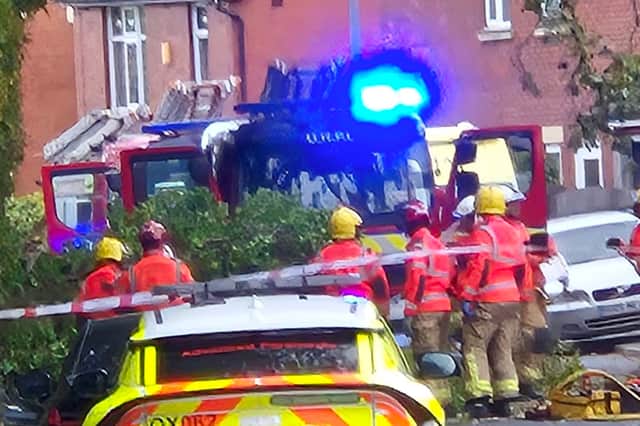 The aftermath of the incident on Rectory Lane, Standish