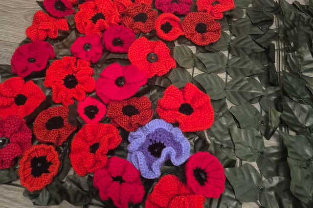 Just a few of the knitted poppies