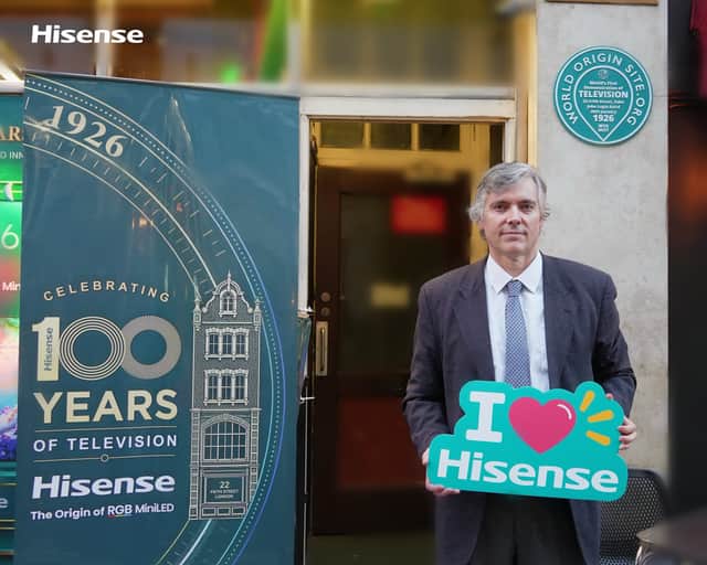 Iain Logie Baird attended Hisense’s 100 years of television celebration at Bar Italia