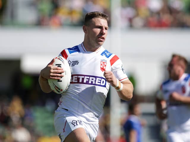 England captain George Williams in action against France