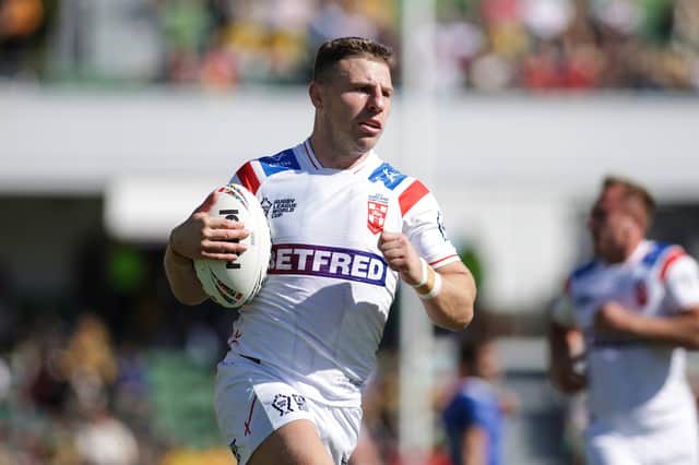 England captain George Williams in action against France