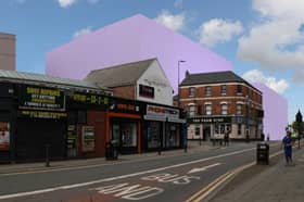 A view from Mesnes Street as to how the structure would fit into Fettlers using CGI imaging