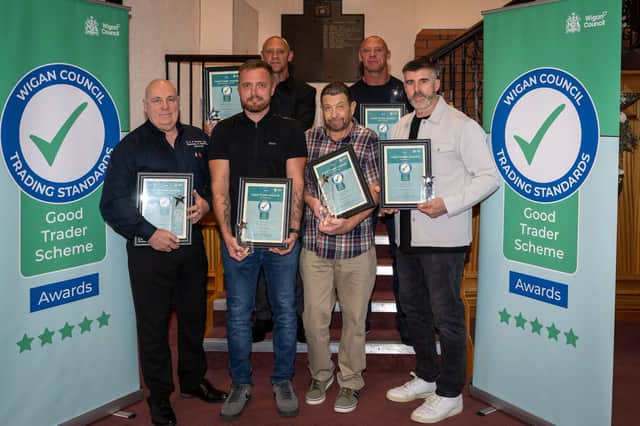 Trusted Wigan and Leigh traders with their awards