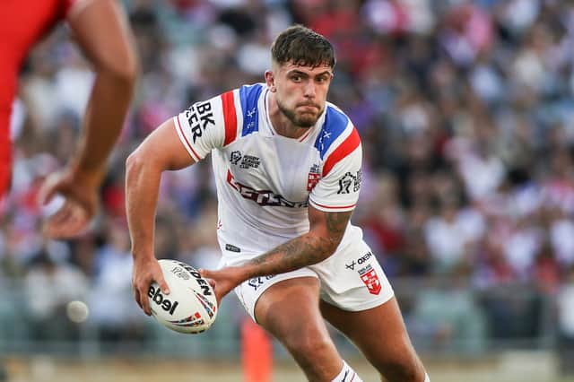 Wigan Warriors hooker Brad O'Neill in action for England