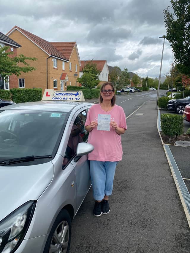 Laura after passing her driving test