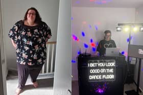Laura before her weight loss and after whilst DJing