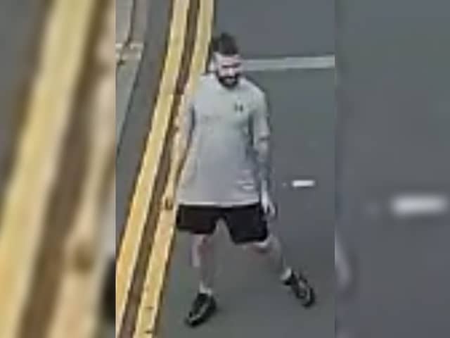 Police want to speak to this man about an incident at B&M Bargains in Wigan