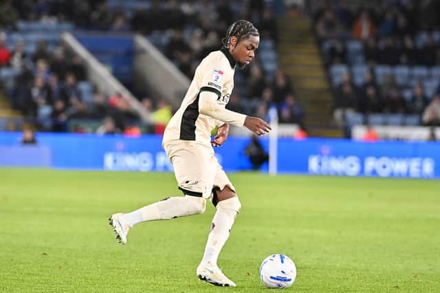 Akeel Higgins in action for Wigan Athletic