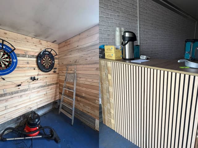 The games area and bar in the new clubhouse