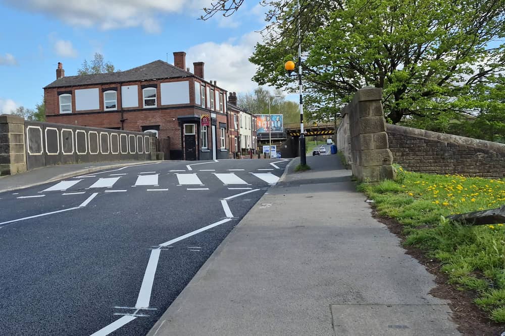 Warrington Road finally resurfaced and painted