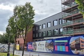 The new college building looks splendid already.