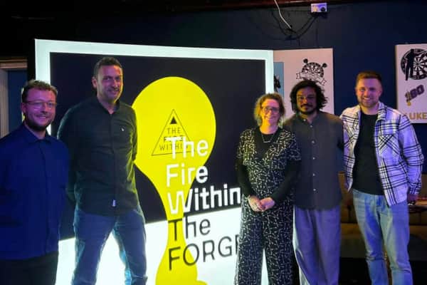 Joe Heys GMCA, Neil Harris Wigan Council, Rachael McEntee from The Snug, Sam Duckworth MVT and Ben Morgan from The Snug