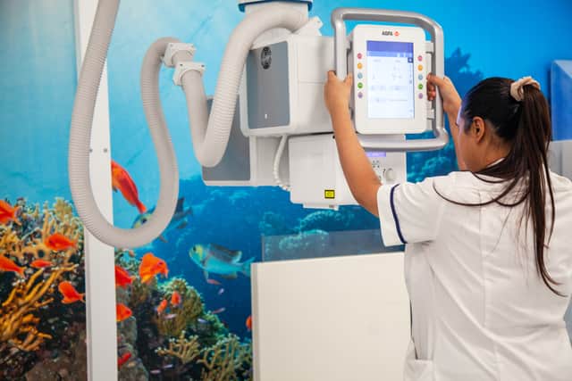 Radiographer Tasneem Mulla at work in the new diagnostics area