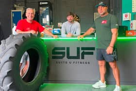 Suit U Fitness members with Jack the owner