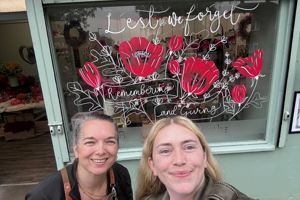 Window painted by Sammie from Just Illustrate 