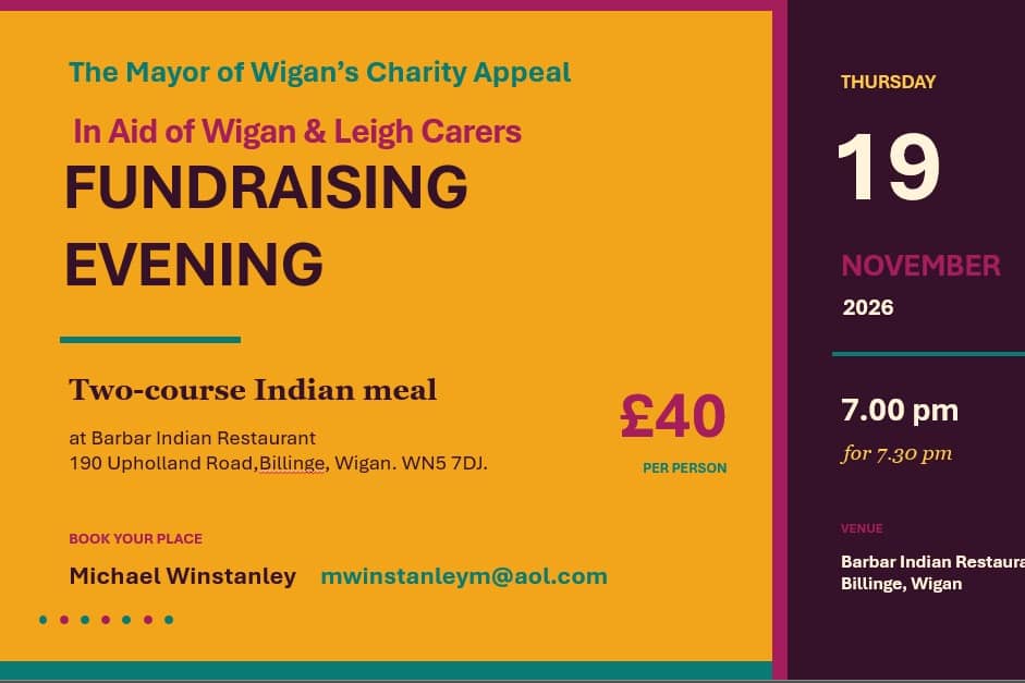 The Mayor of Wigan's Charity Appeal, supporting Wigan & Leigh Carers