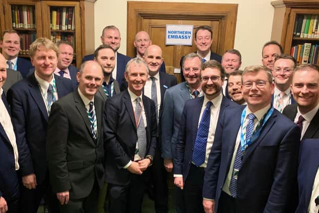 Mr Grundy with his fellow newly-elected Conservative MPs