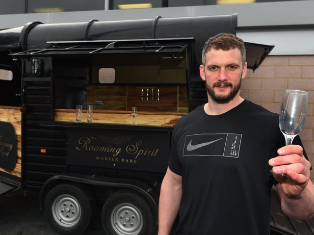 Sean O'Loughlin with his Roaming Spirits mobile bar