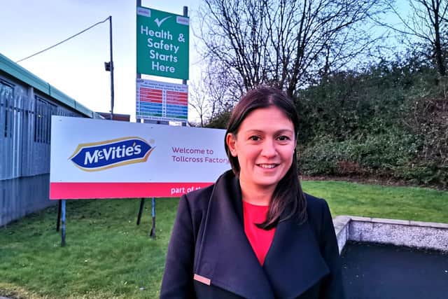 Lisa Nandy visited the McVitie's factory in Glasgow