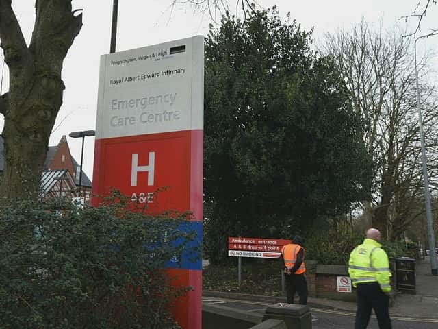 Wigan Infirmary is among the sites affected by the system breakdown