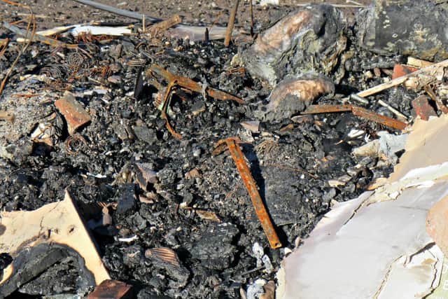 The Environment Agency found evidence of waste being burnt at the site