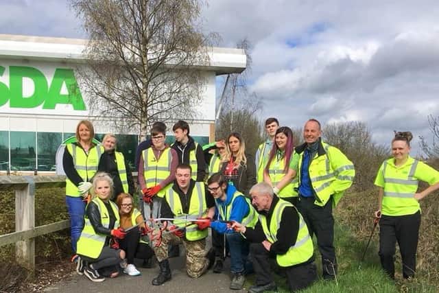 Volunteers are pictured during last years Great British Spring Clean around the borough