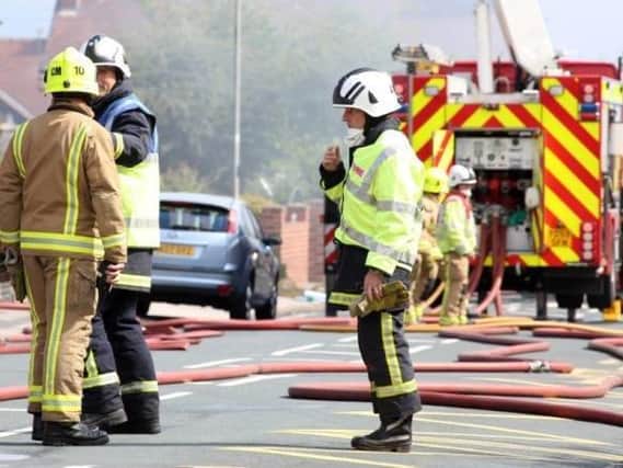 Three fire engines attended