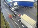 Emergency services are at the scene of a multi-vehicle crash involving a number of lorries near junction 21 of the M6