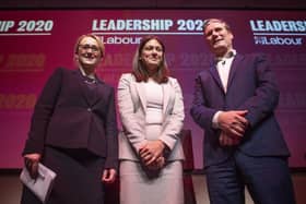 Labour leadership candidates Rebecca Long-Bailey, Lisa Nandy and Sir Keir Starmer